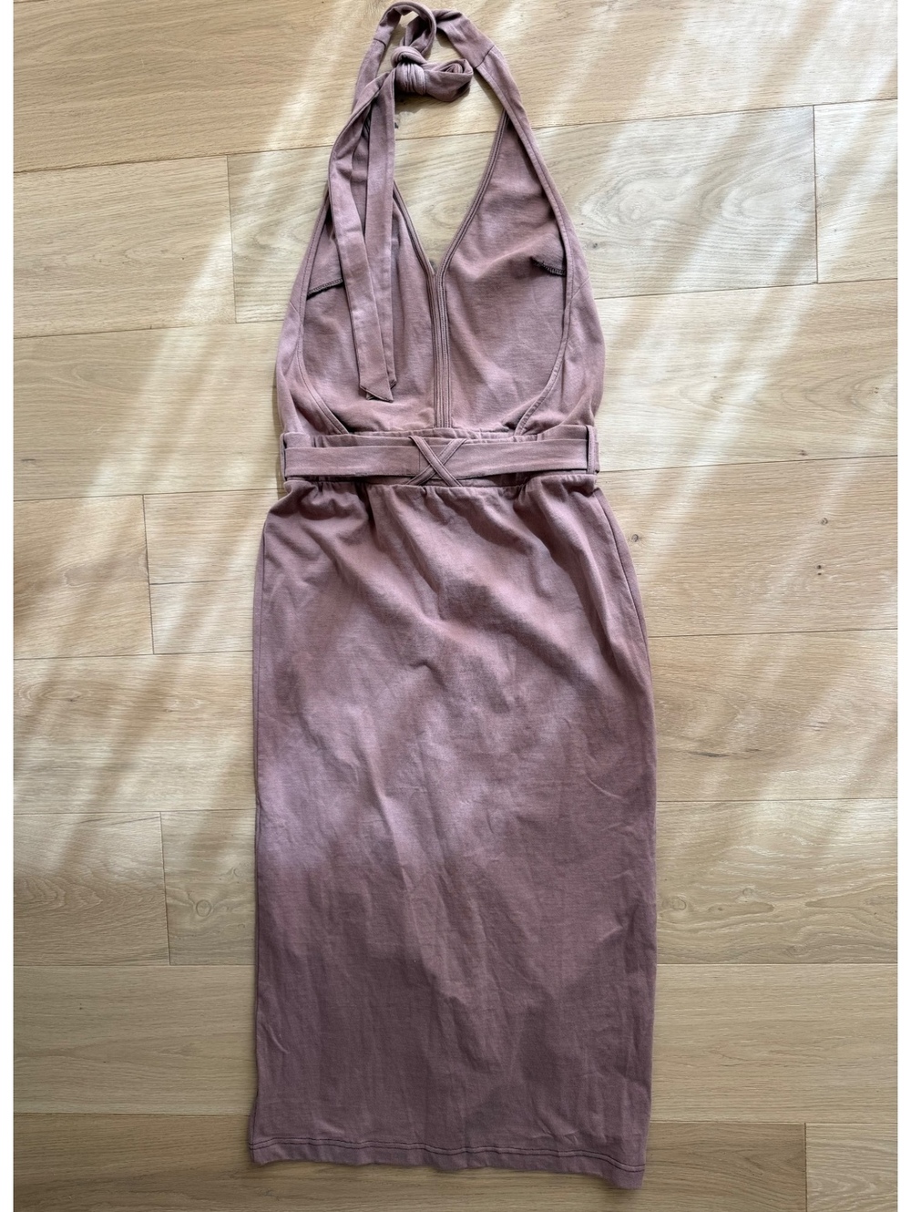 Free People FP Beach Randi Brownie Midi Dress Halter Belted Brown Size S NWT - Picture 5 of 8